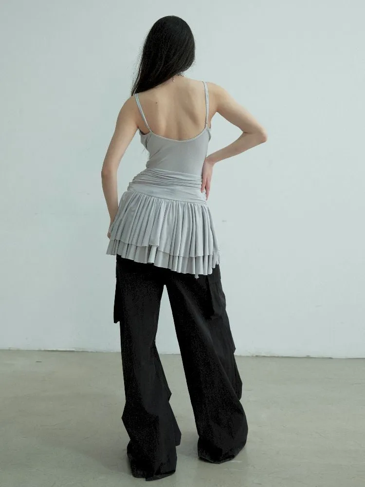 Deep V Peplum T Dress【s0000012112】
