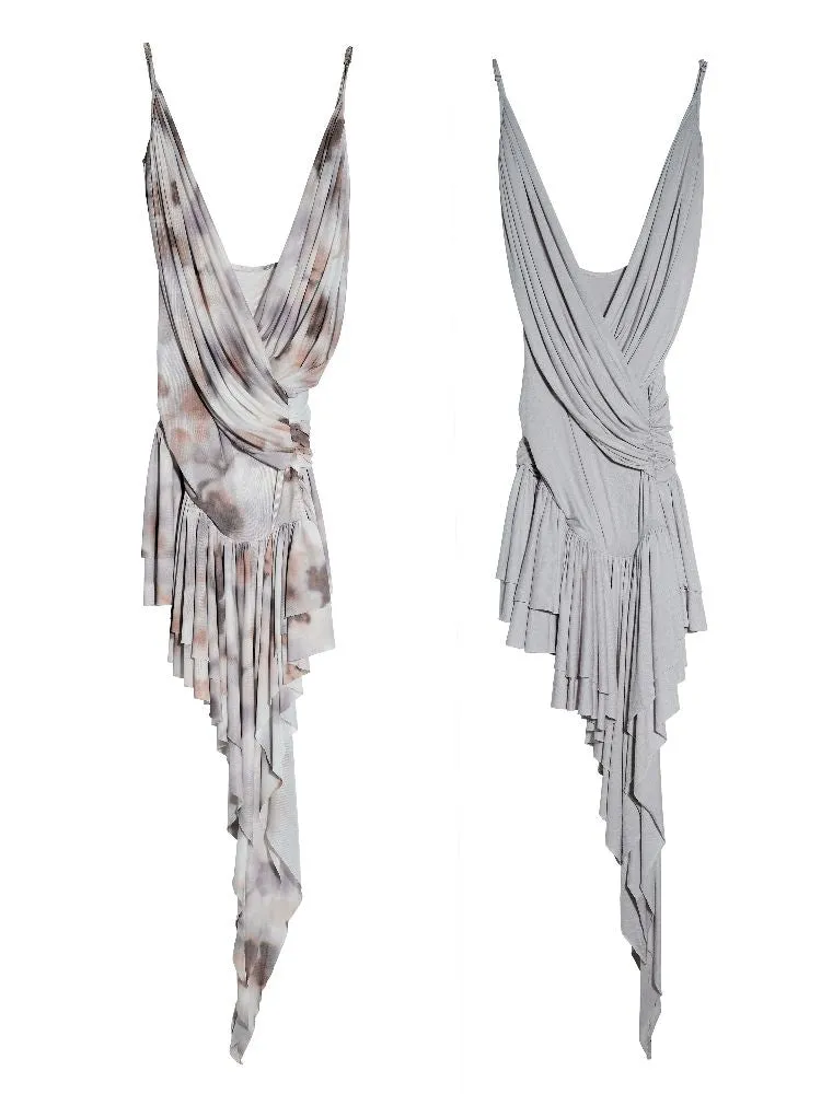 Deep V Peplum T Dress【s0000012112】