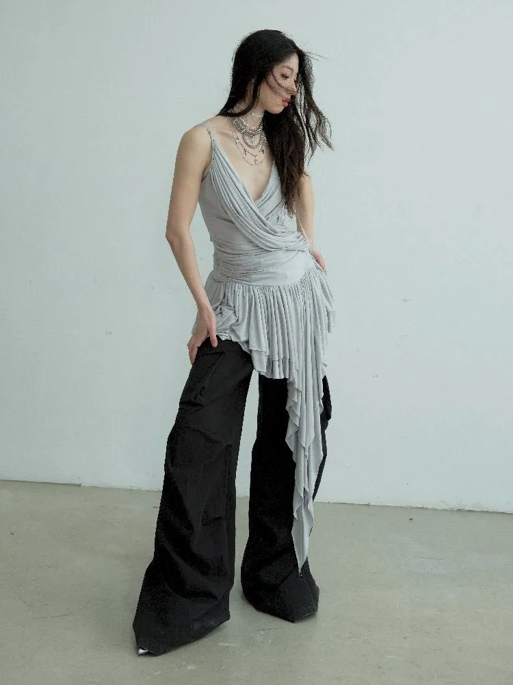 Deep V Peplum T Dress【s0000012112】