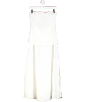 DISSH Saskia White Linen Maxi Dress UK 8