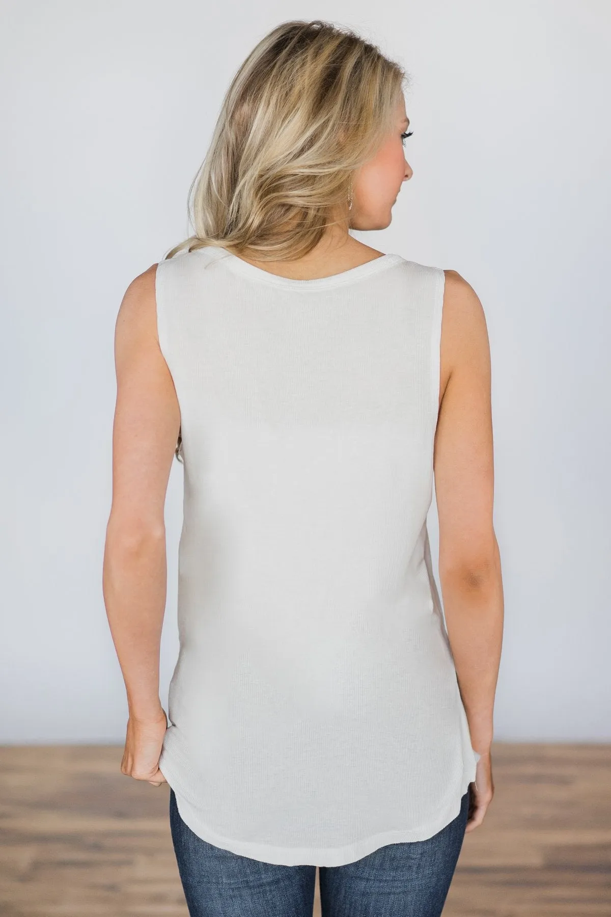 Doing the Impossible Ivory Tank Top
