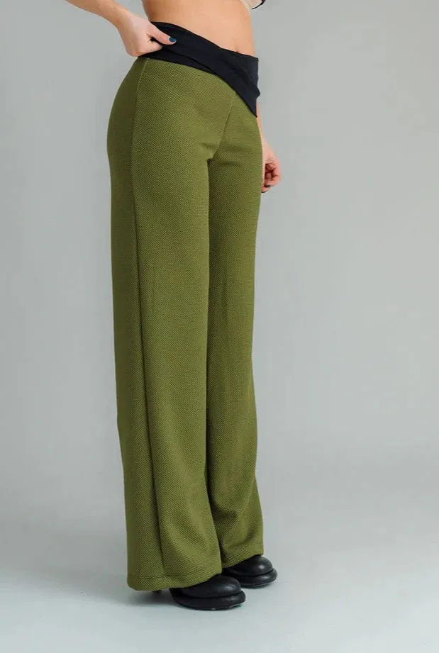 Dolly B Lounge Pant | Green Waffle | NES