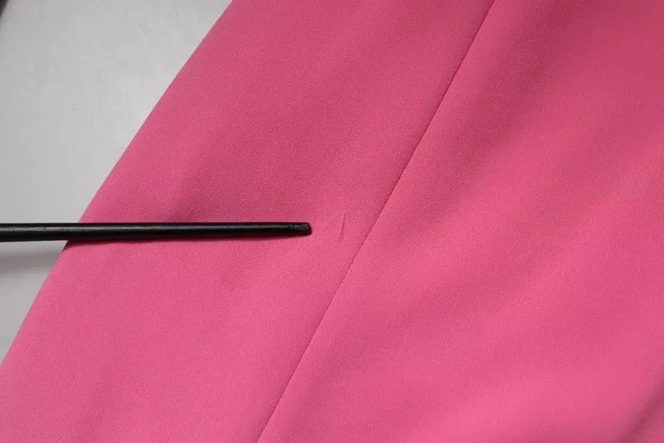 Dondup Pink Viscose Short Sleeves Backless Sheath Mini Dress