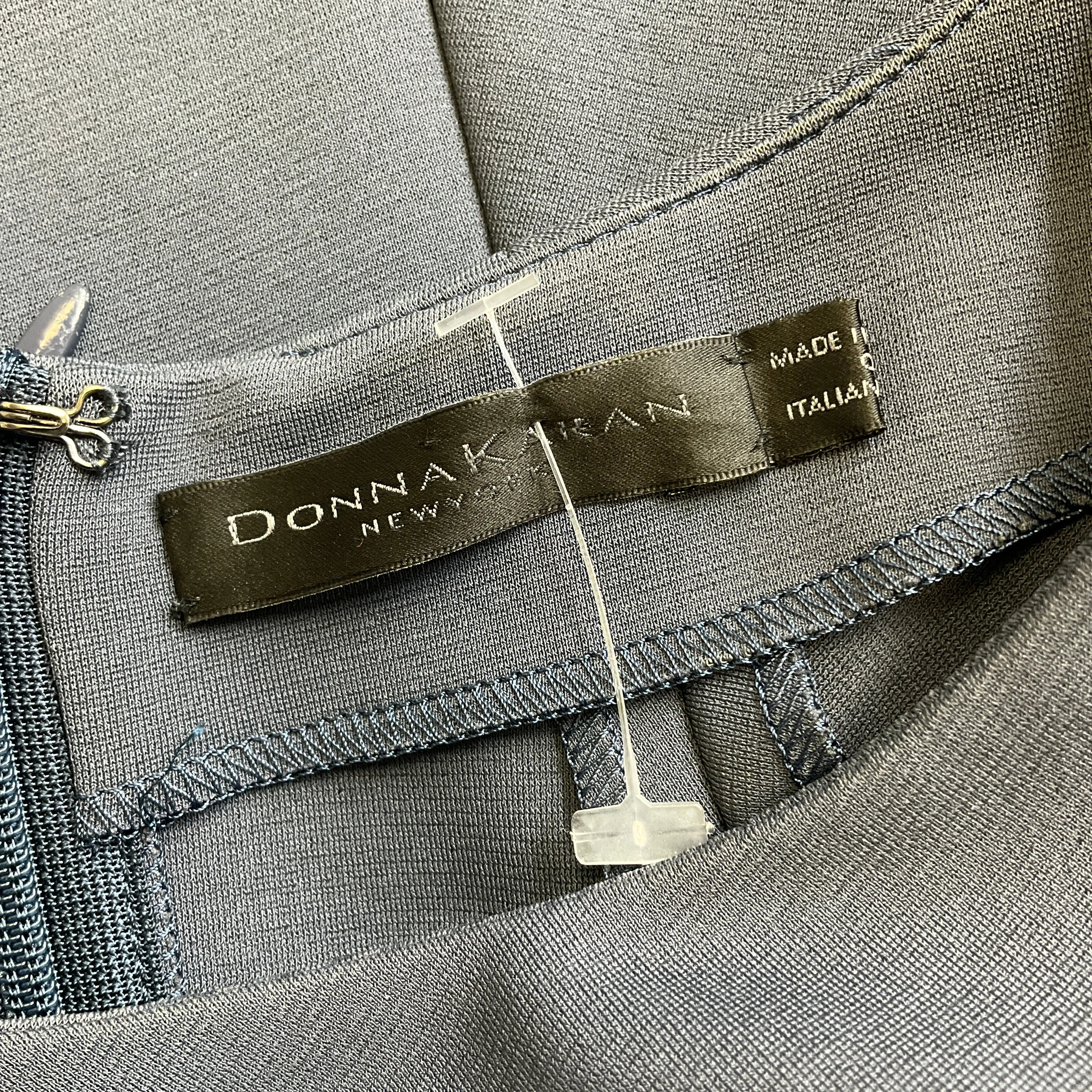 Donna Karan New York Slate Grey Ruched Sleeveless Sheath Dress