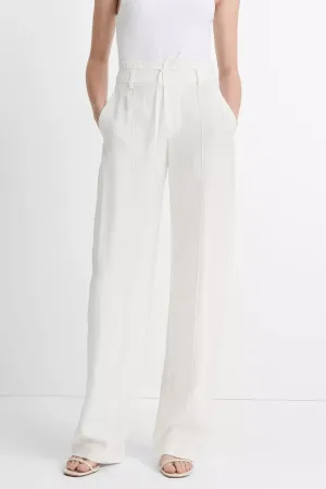 Double-Waistband Drawstring Pant in Off-White