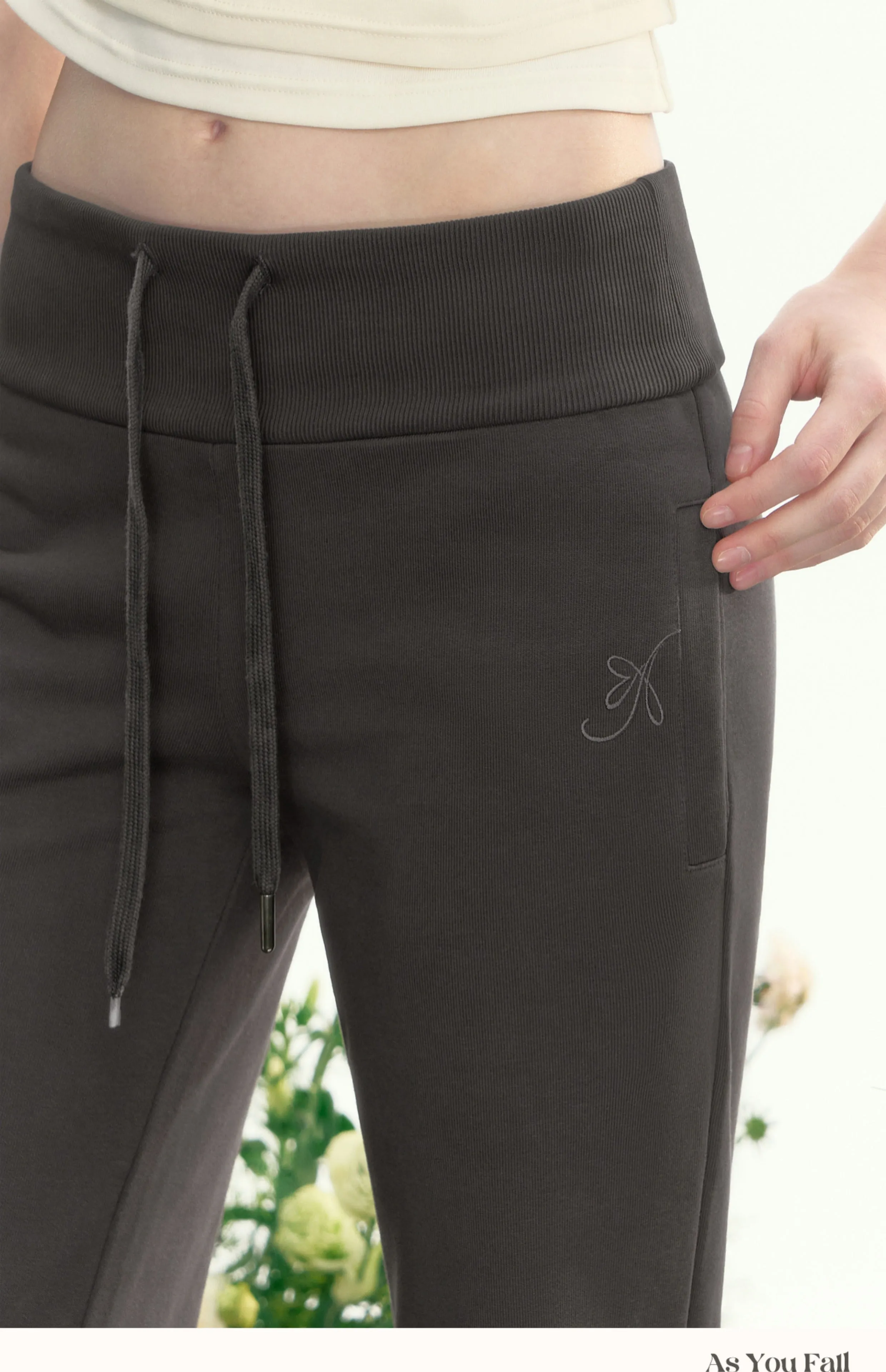 Drawstring Flared Sweatpants