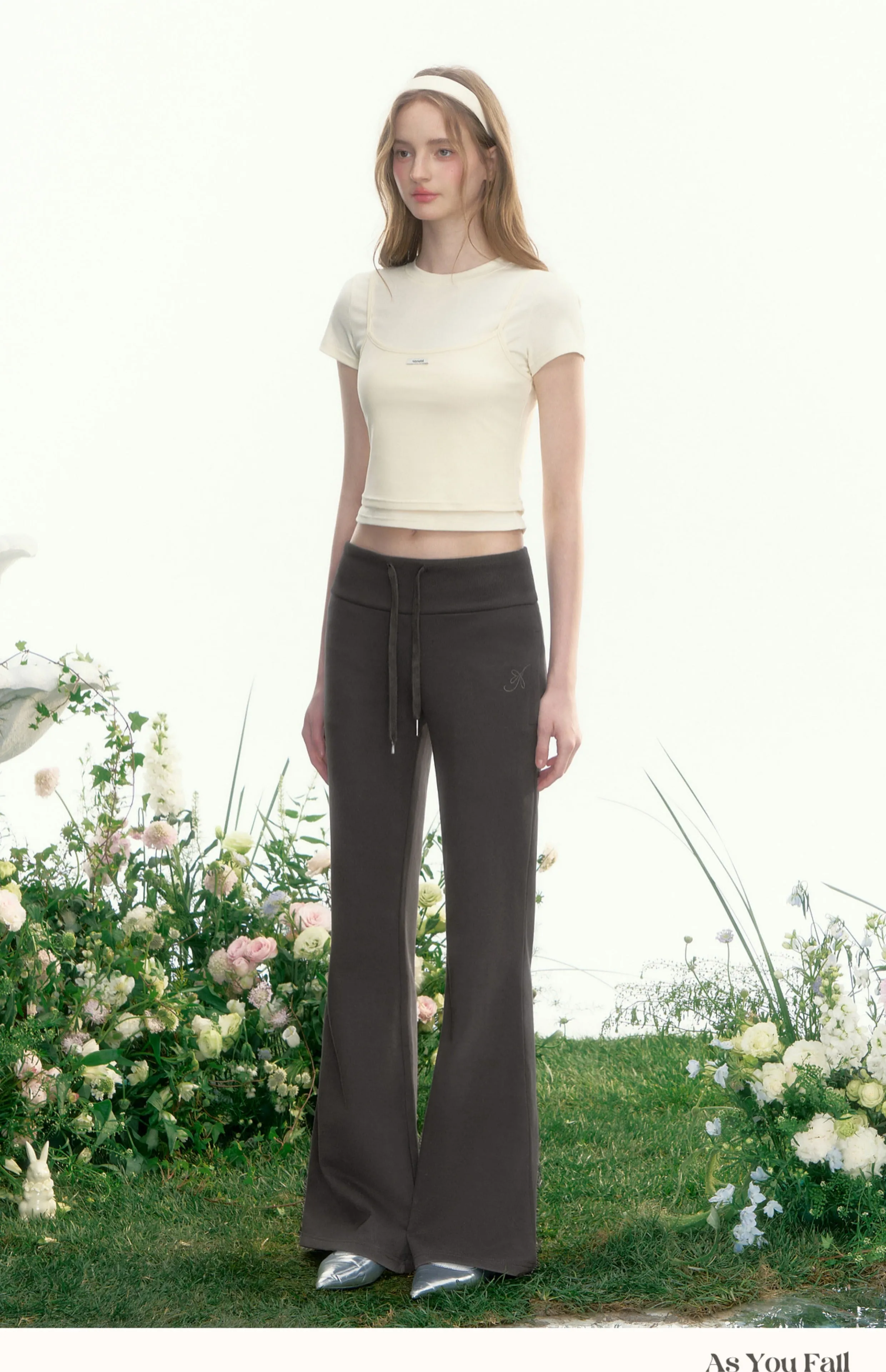 Drawstring Flared Sweatpants