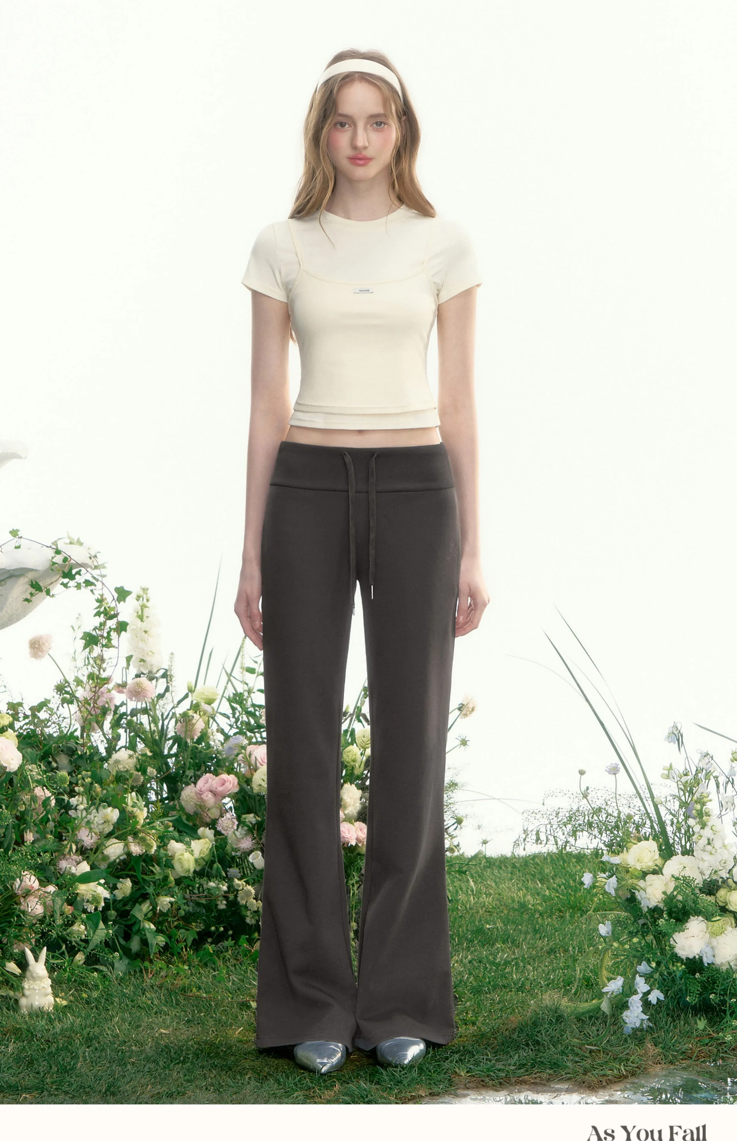 Drawstring Flared Sweatpants