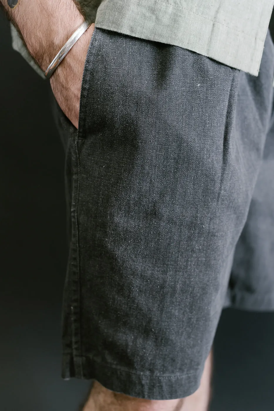 Drawstring Shorts HBT - Charcoal
