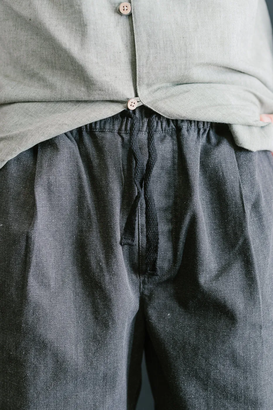 Drawstring Shorts HBT - Charcoal