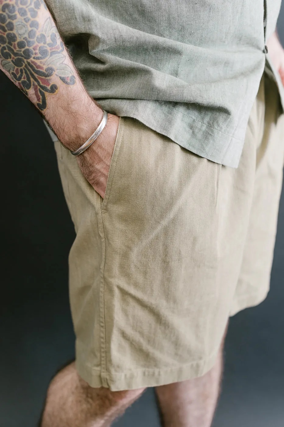 Drawstring Shorts HBT - Sand