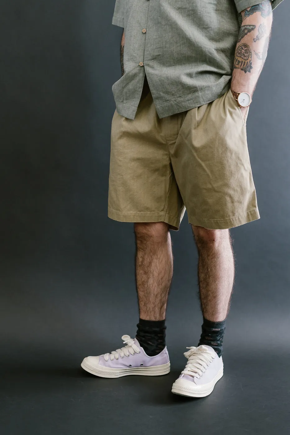 Drawstring Shorts HBT - Sand