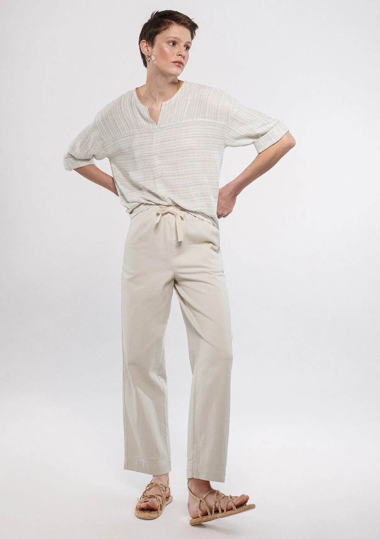 Drawstring Waist Bron Pants