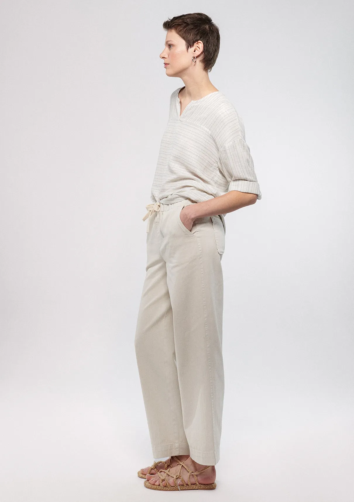 Drawstring Waist Bron Pants