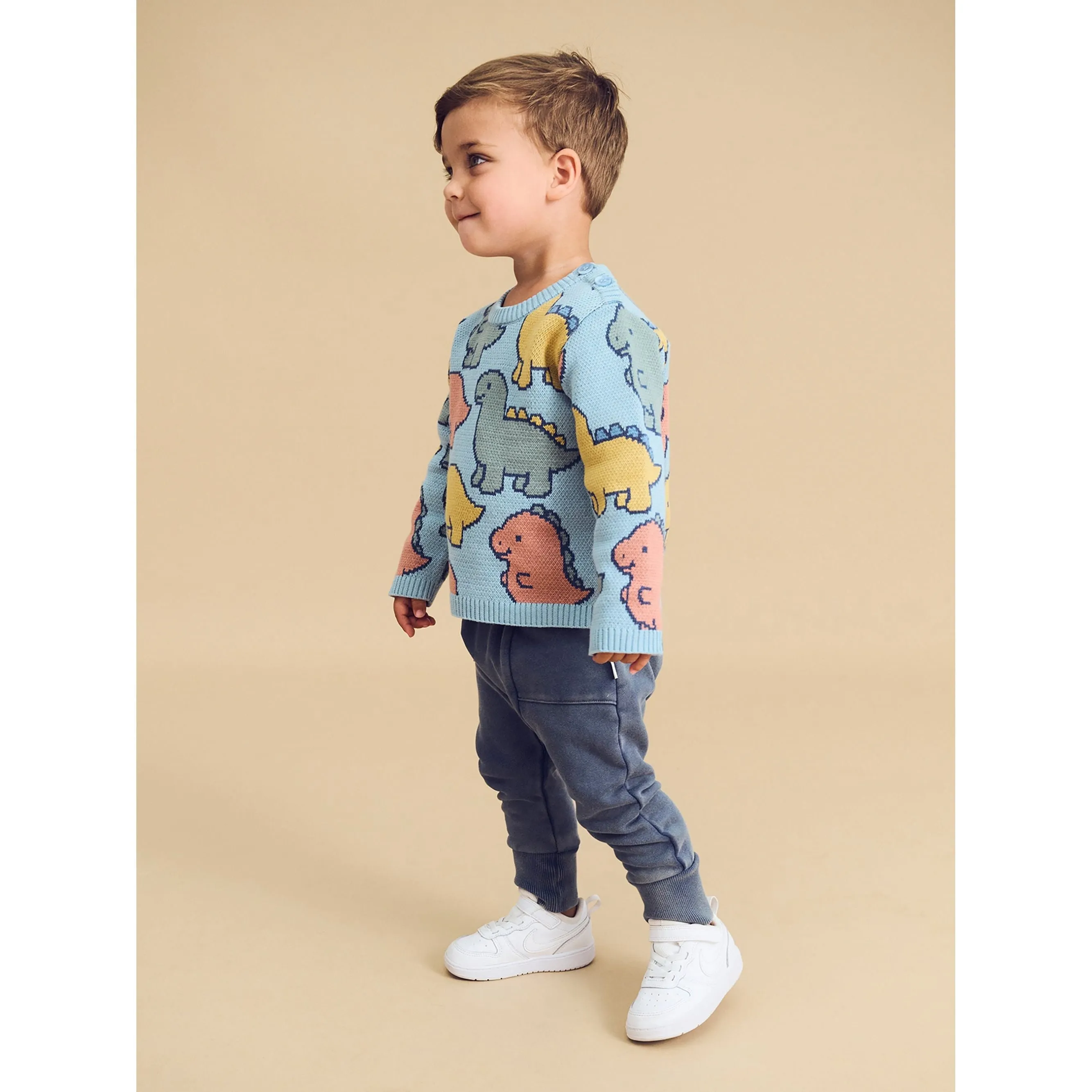 Drop Crotch Pant Washed Navy