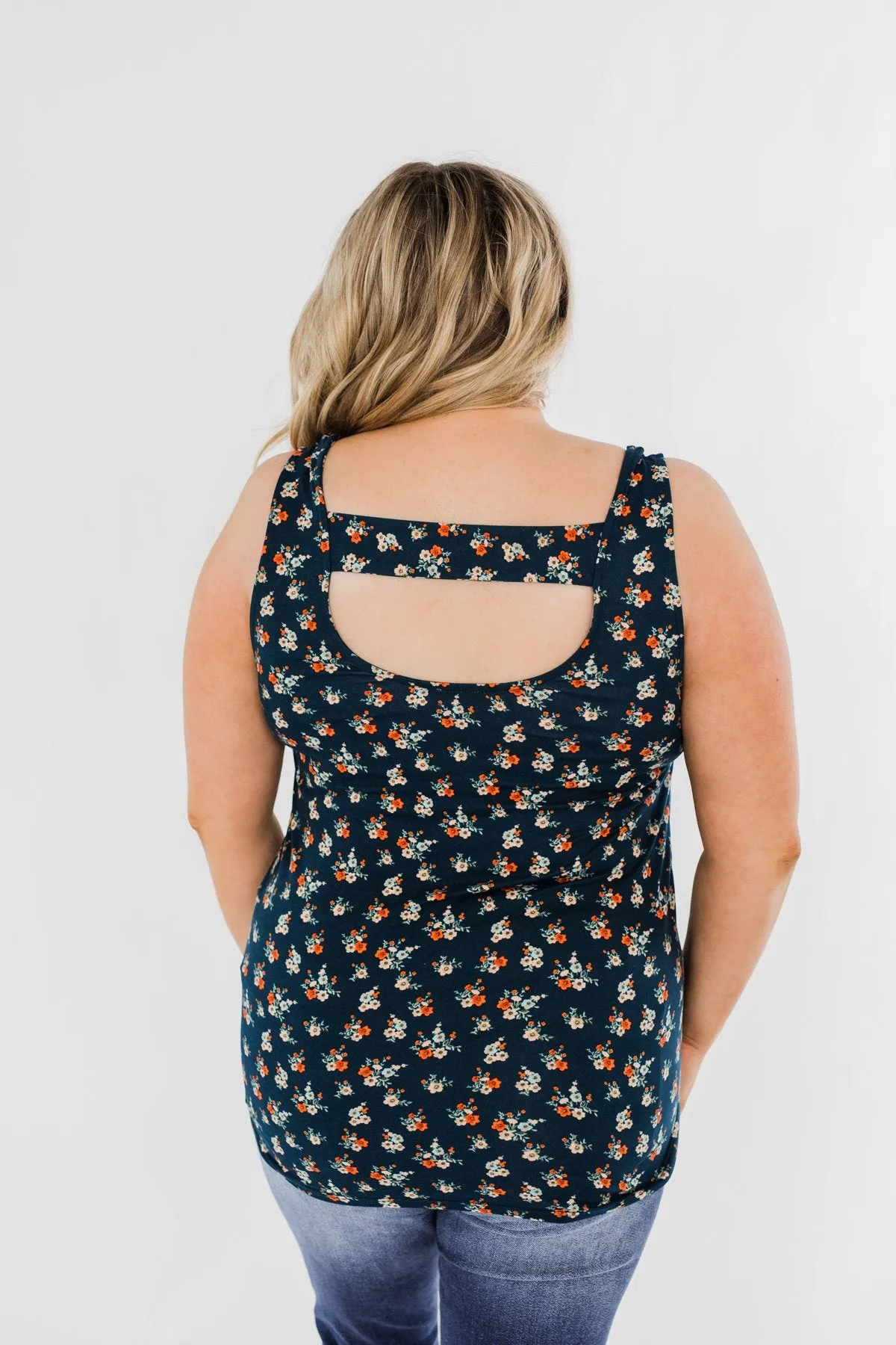 Easily Attracted Floral Tank Top- Dark Teal