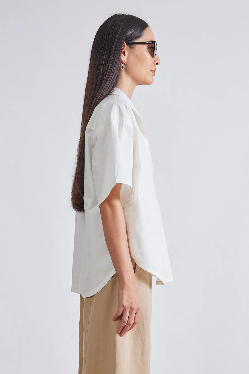 Easy Popover Henley Top in Cream