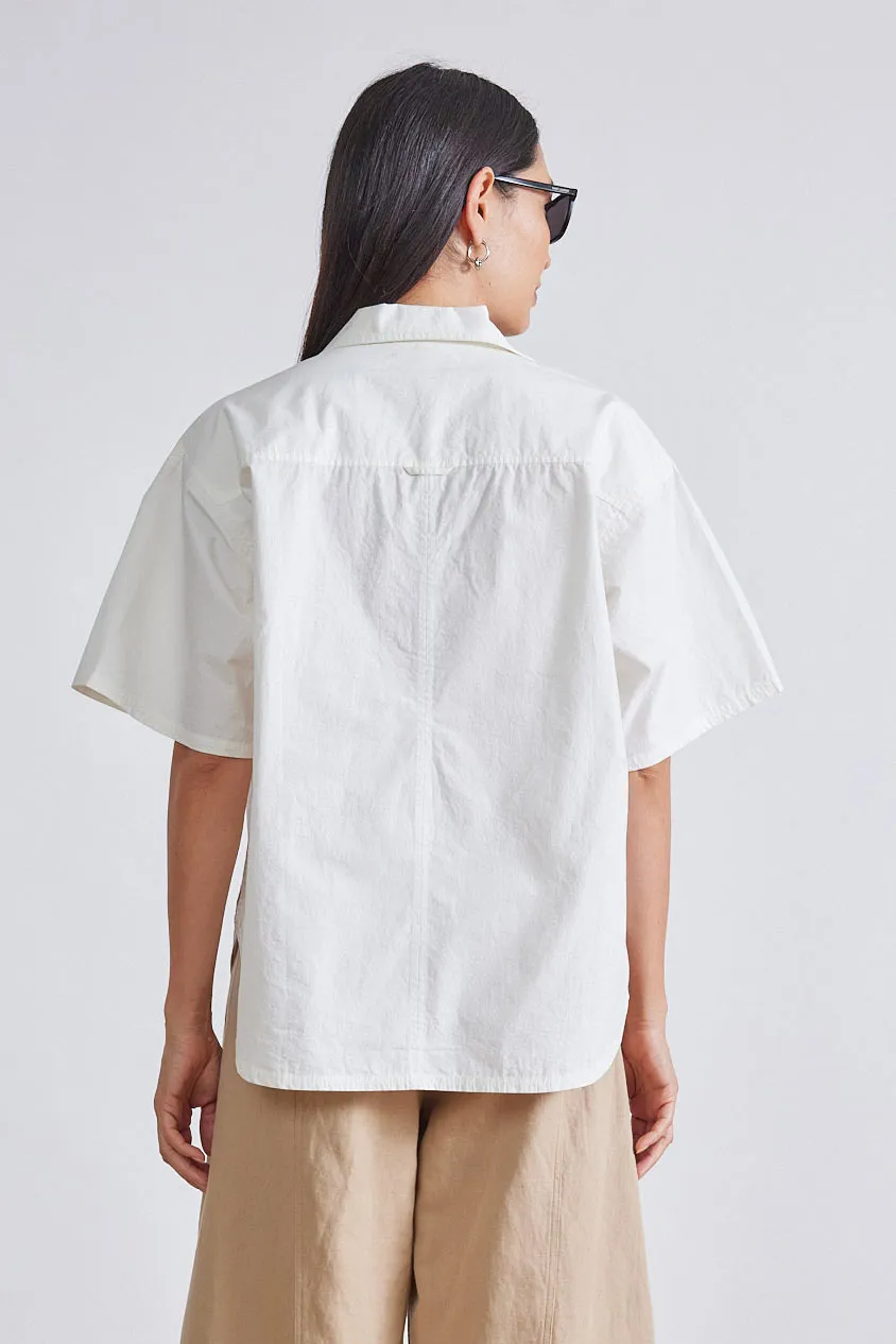 Easy Popover Henley Top in Cream
