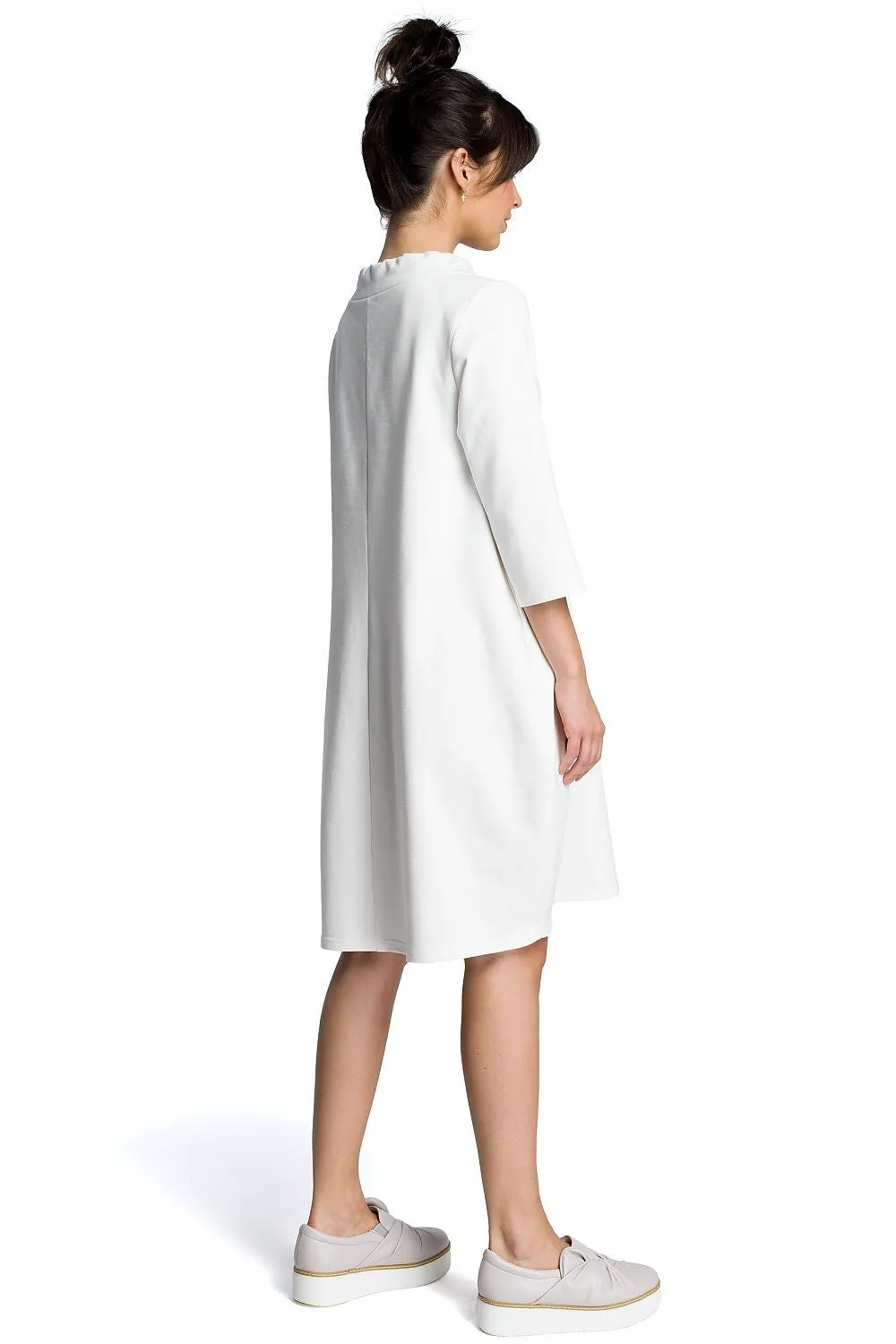 Elegant Tie-Neck A-Line Dress