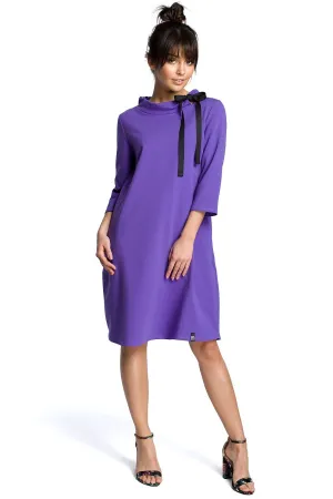 Elegant Tie-Neck A-Line Dress