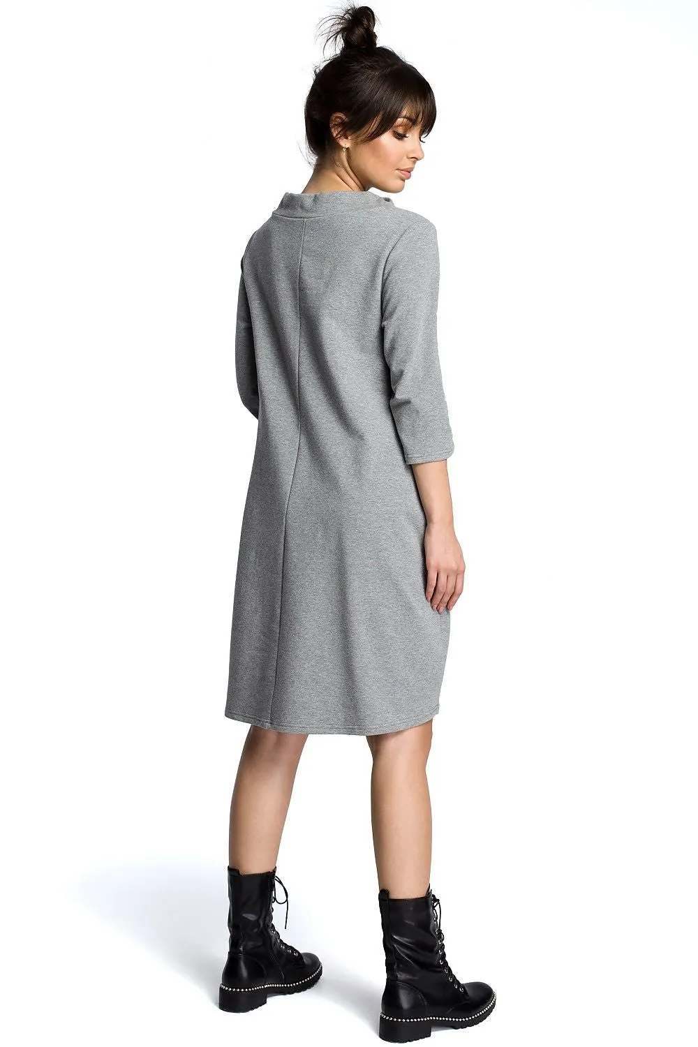 Elegant Tie-Neck A-Line Dress