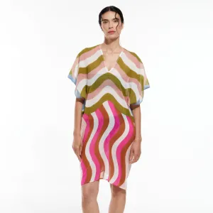 Elia Gama Kaftan Dress / Pink   Khaki