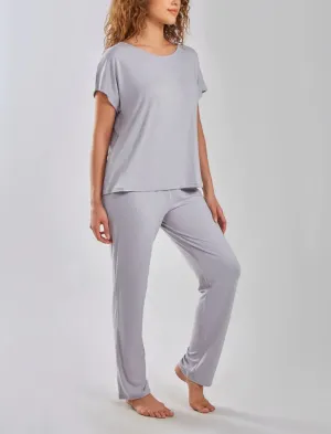 Elise PJ Set In Light Gray