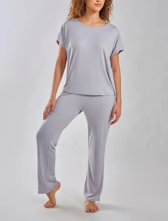 Elise PJ Set In Light Gray