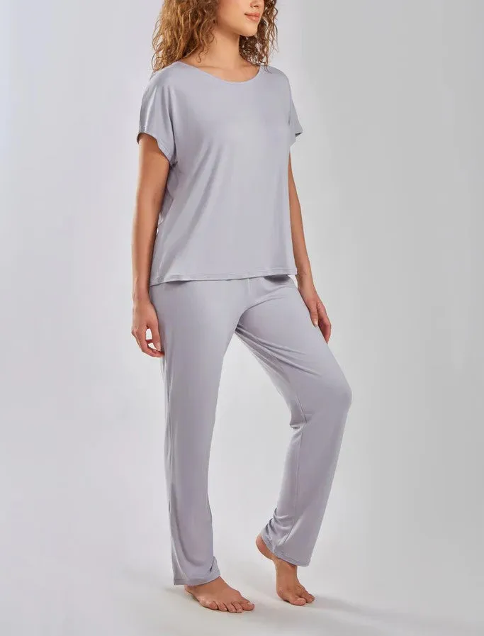 Elise PJ Set In Light Gray