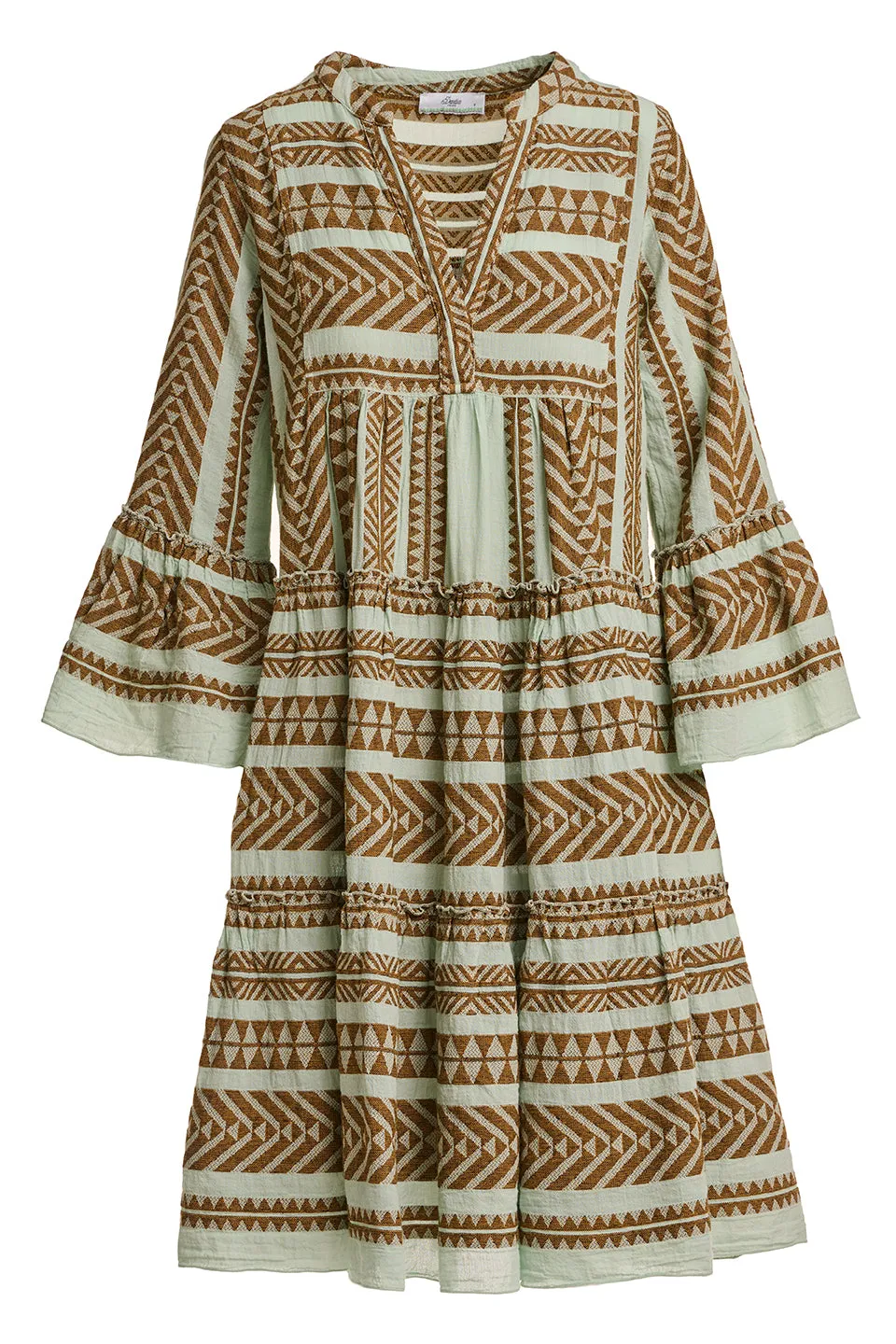 ELLA MIDI - BROWN-BLACK/LIGHT BLUE