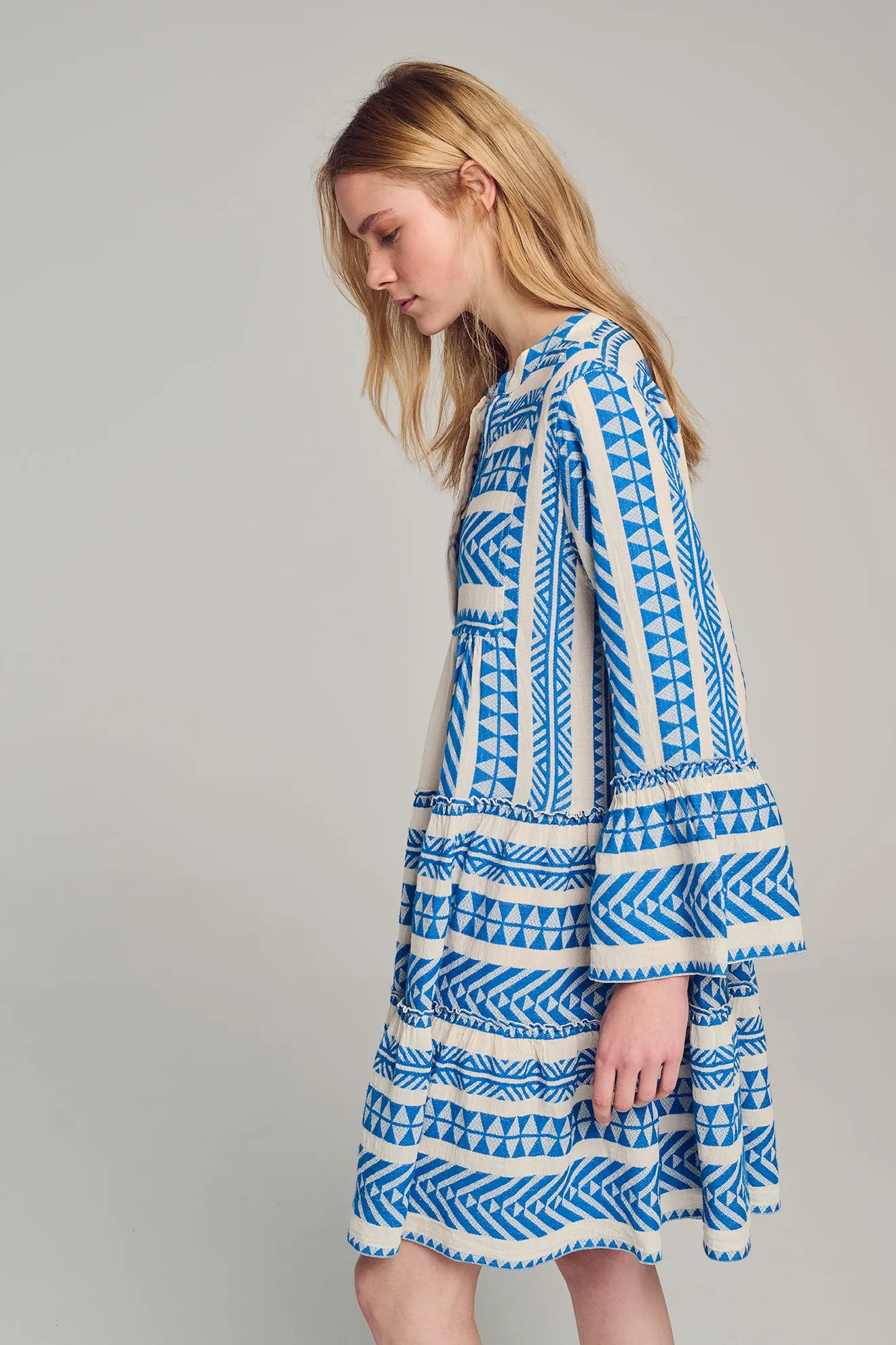 ELLA SHORT - BLUE/OFFWHITE