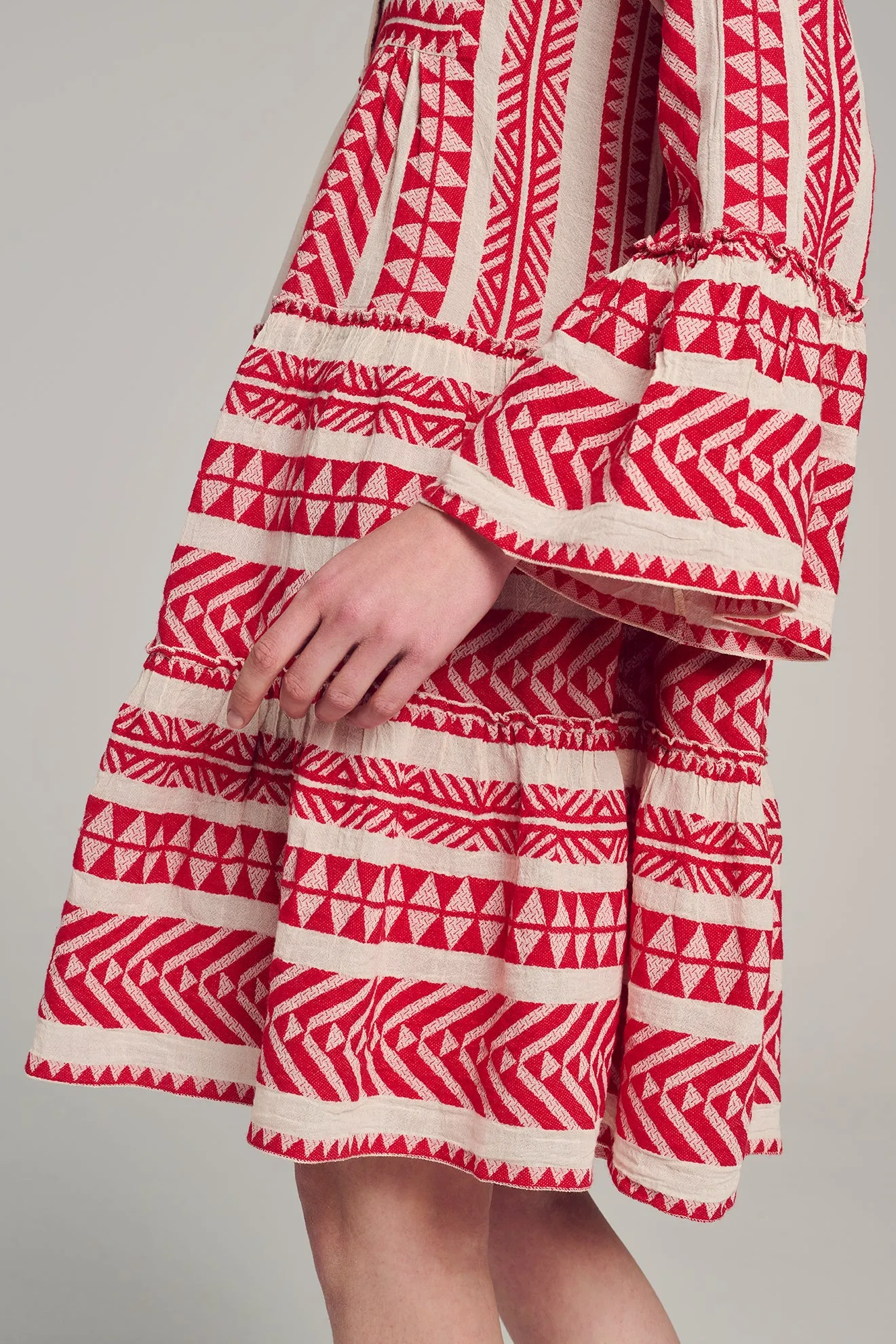 ELLA SHORT - RED/OFFWHITE