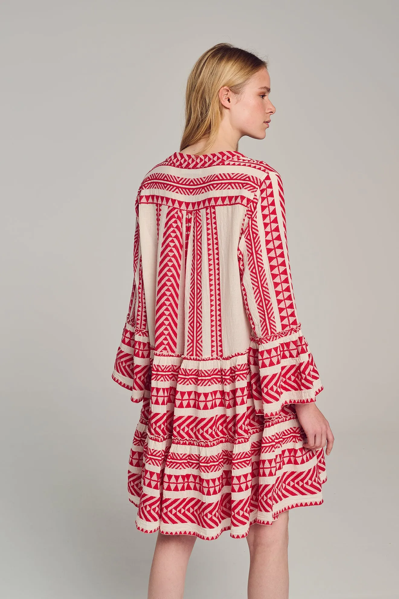 ELLA SHORT - RED/OFFWHITE