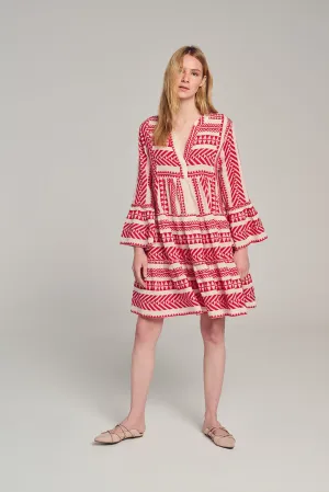 ELLA SHORT - RED/OFFWHITE