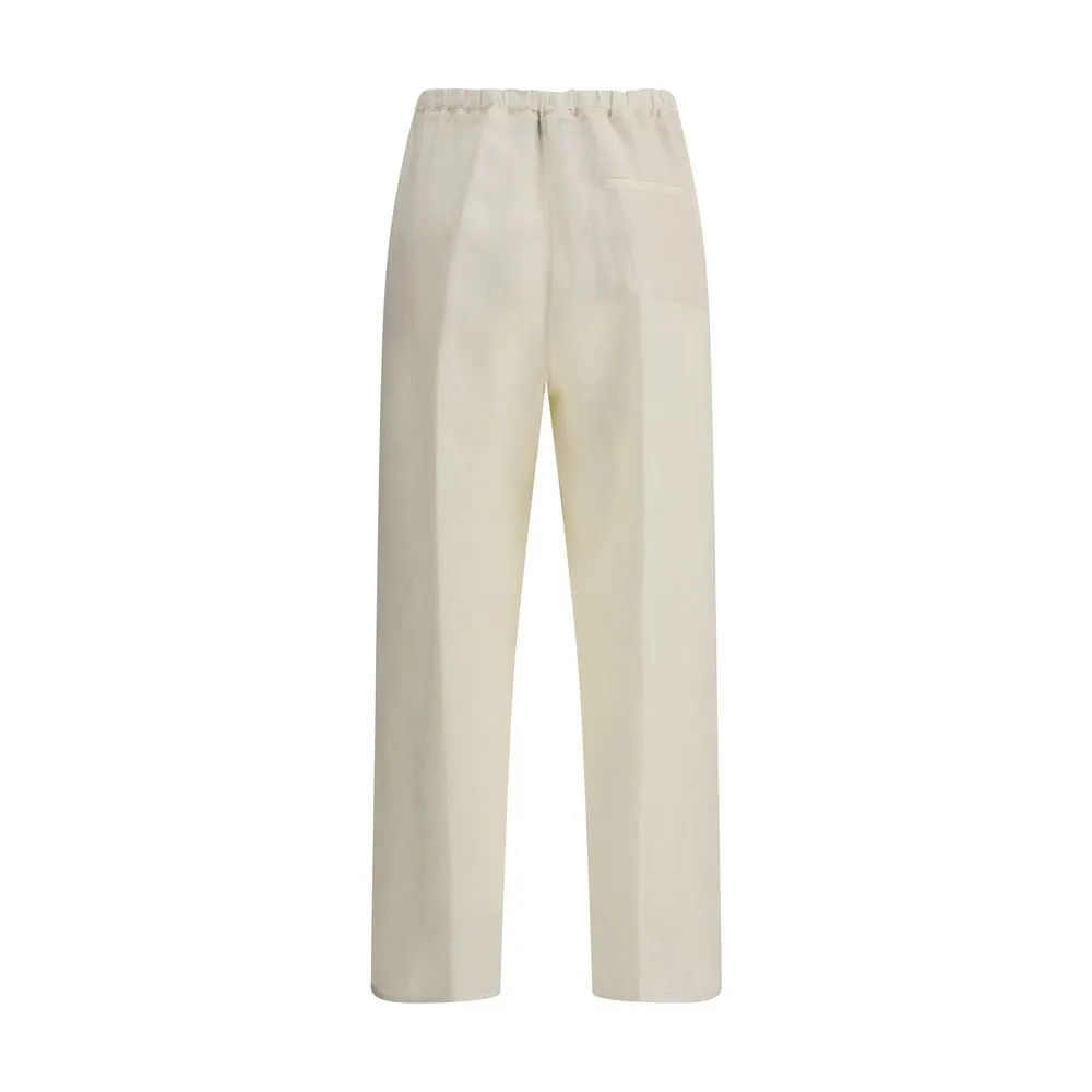 Embroidered linen Pants