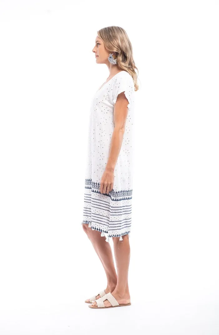 Escape Nur V White Shift Dress