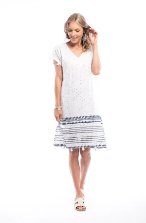 Escape Nur V White Shift Dress