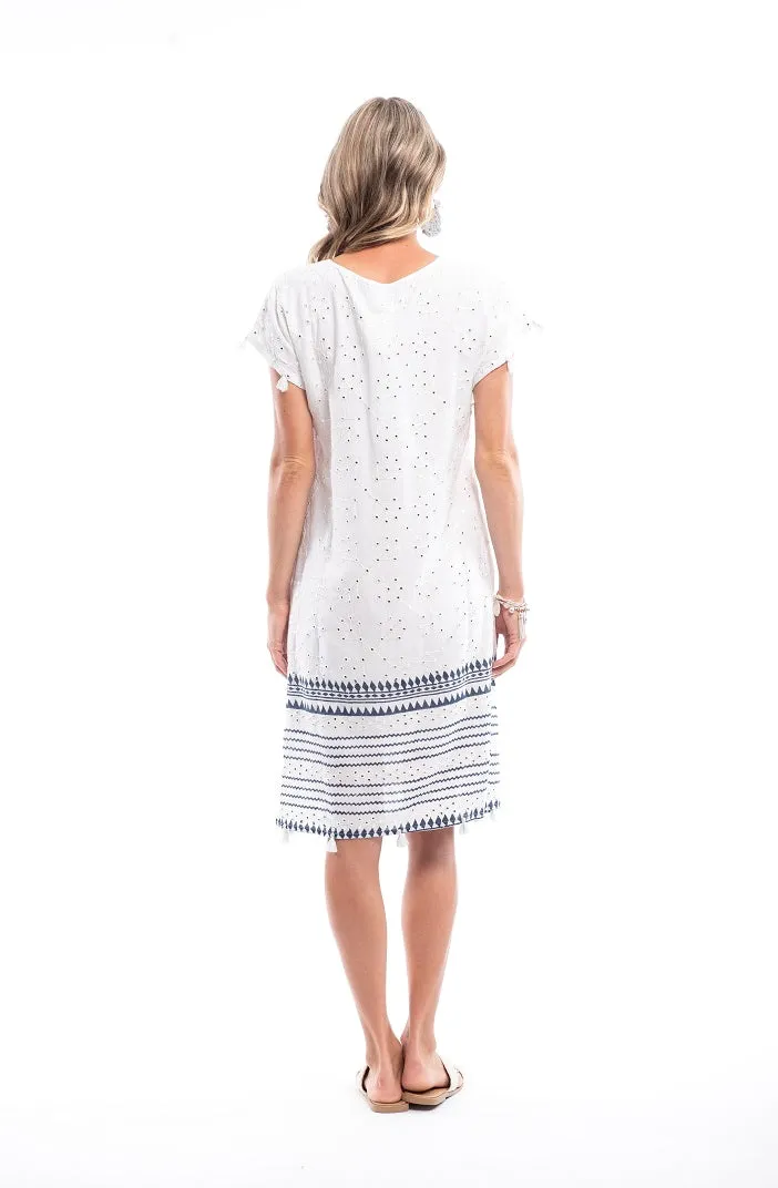 Escape Nur V White Shift Dress