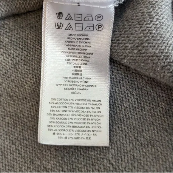 EUC Michael Kors Tunic Sweater Pearl Heather Cotton Minimalist Size Medium