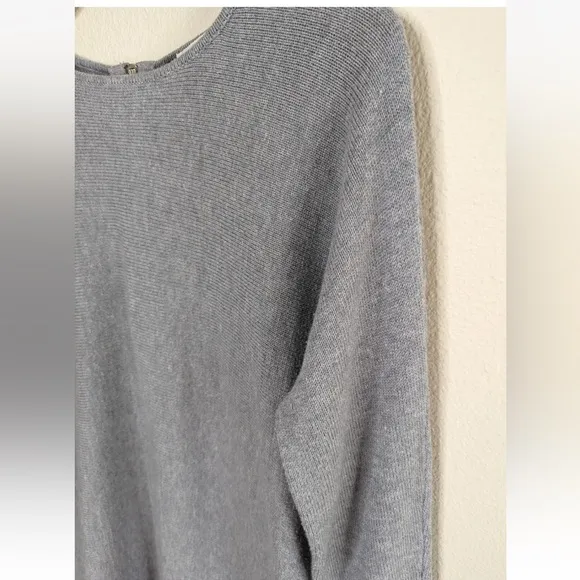 EUC Michael Kors Tunic Sweater Pearl Heather Cotton Minimalist Size Medium
