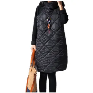 Fashion Autumn Loose Straight Dress Patchwork Black Ropa Mujer Turtleneck Down Female Vestidos Tunic Winter Dresses