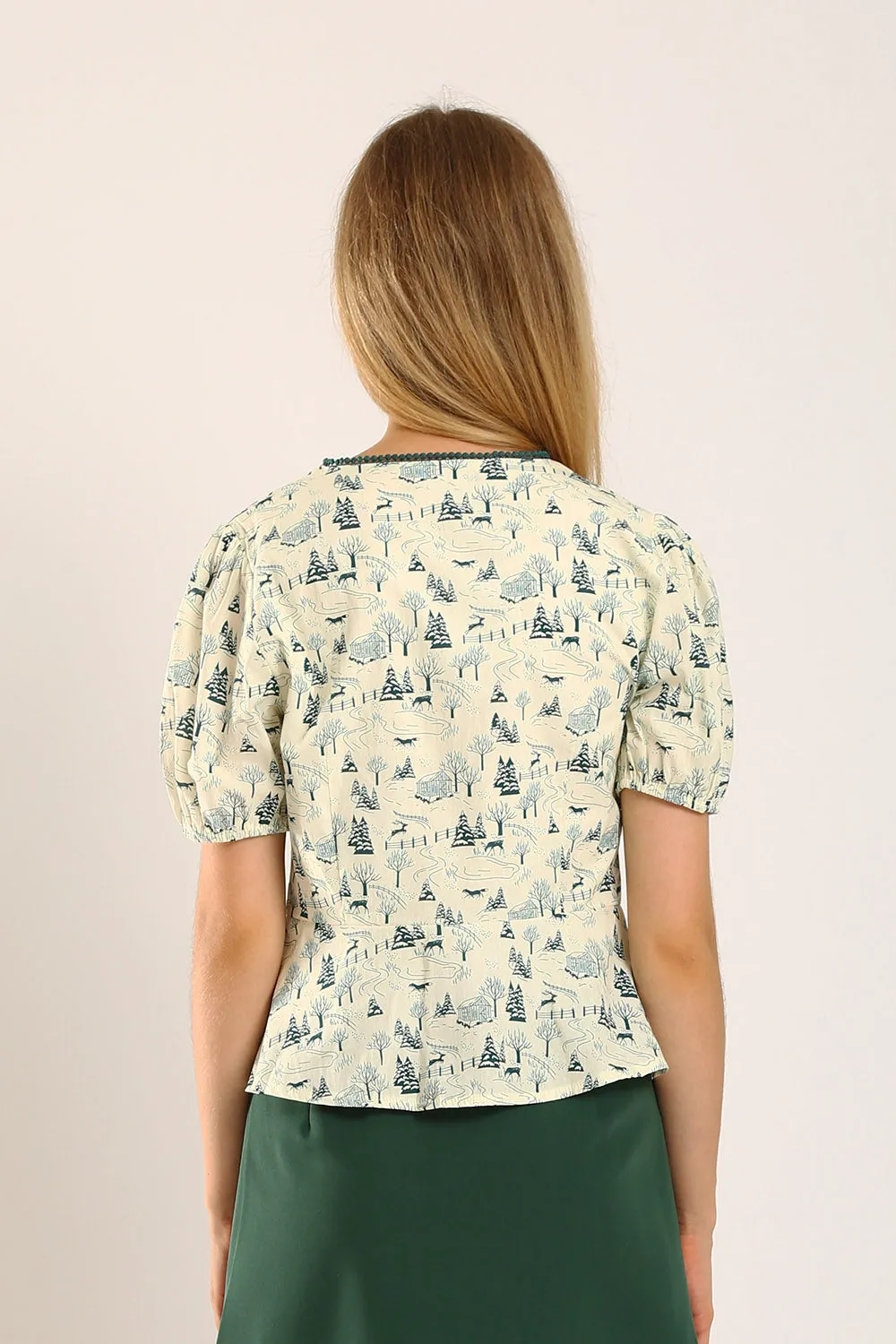 Felizia Top in Green Floral