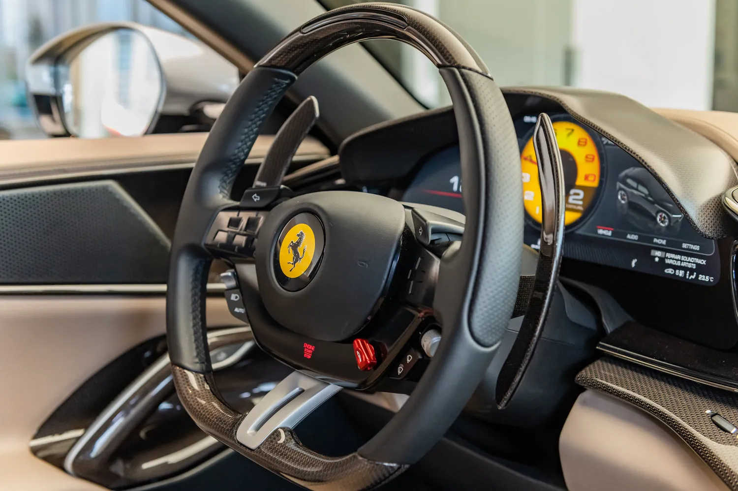 Ferrari Purosangue Interiors Carbon Fiber F1 Shift Paddles