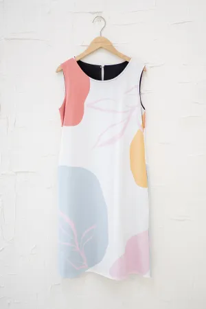 (FIRE DEAL) *COLOUR RUN* KARINA REVERSIBLE SHIFT DRESS IN WHITE