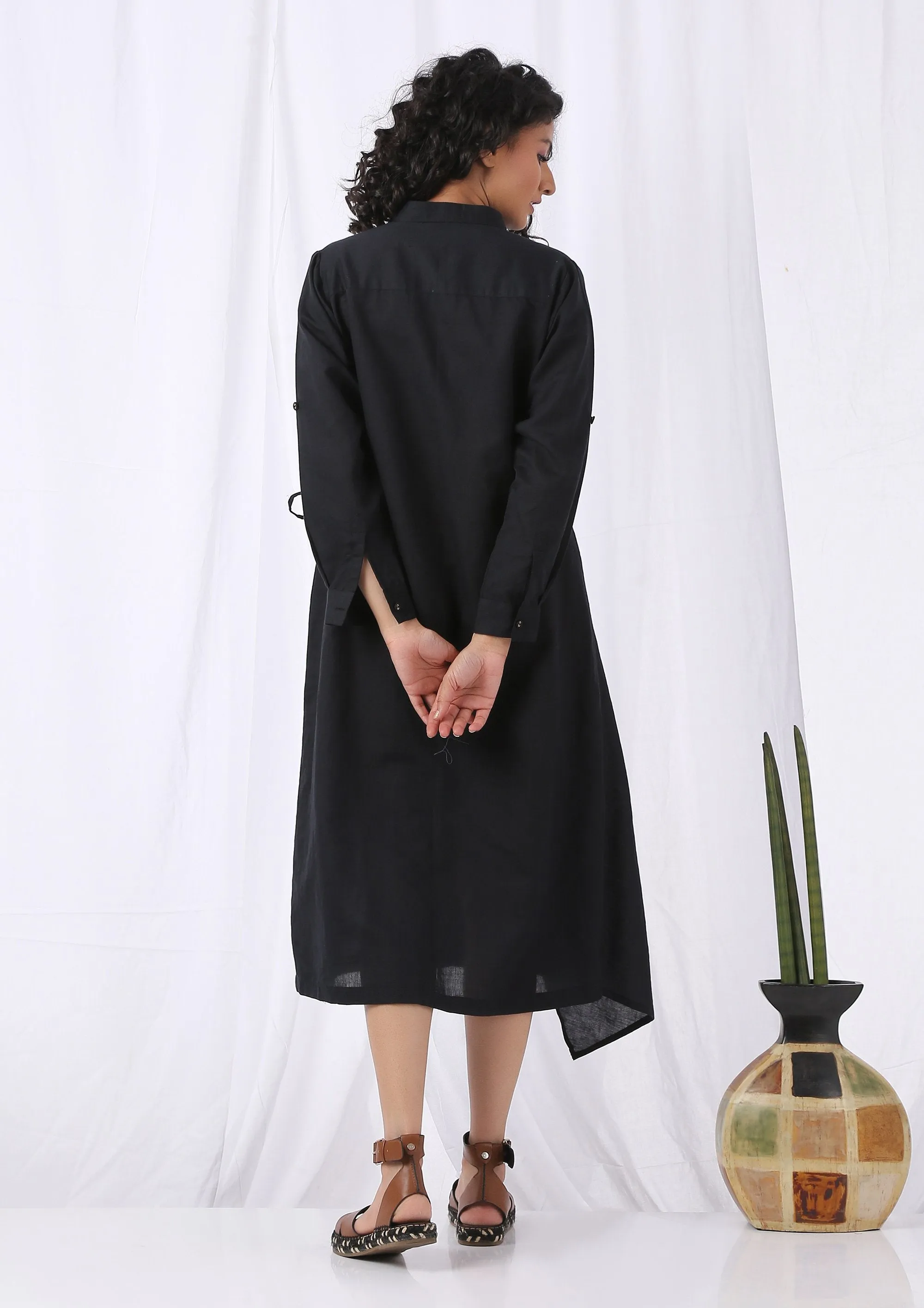 FLAP WRAP LONG TUNIC