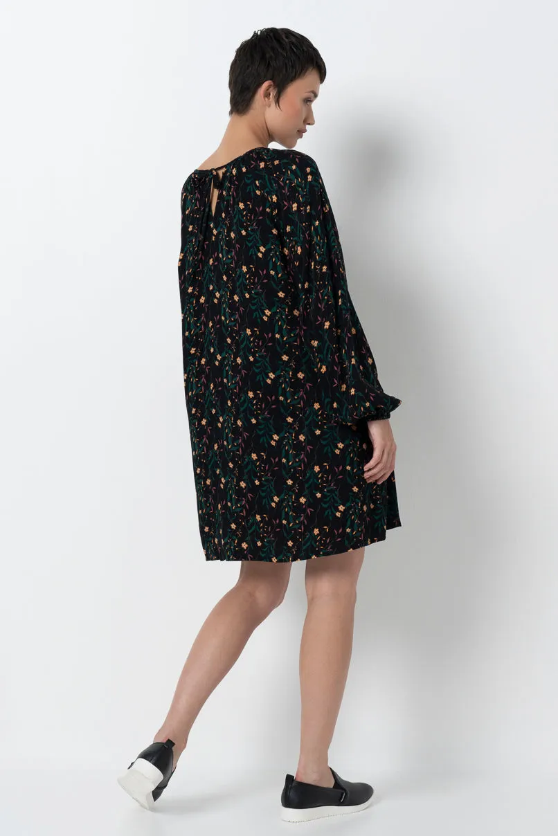 Floral Shift Dress _ 157880 _ Black