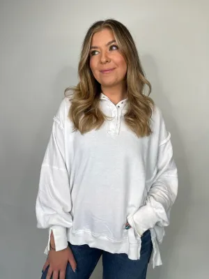 Free People Camden Henley Optic White