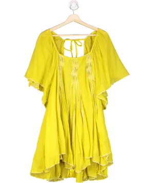 Free People Yellow Joelle Tunic Dress UK L