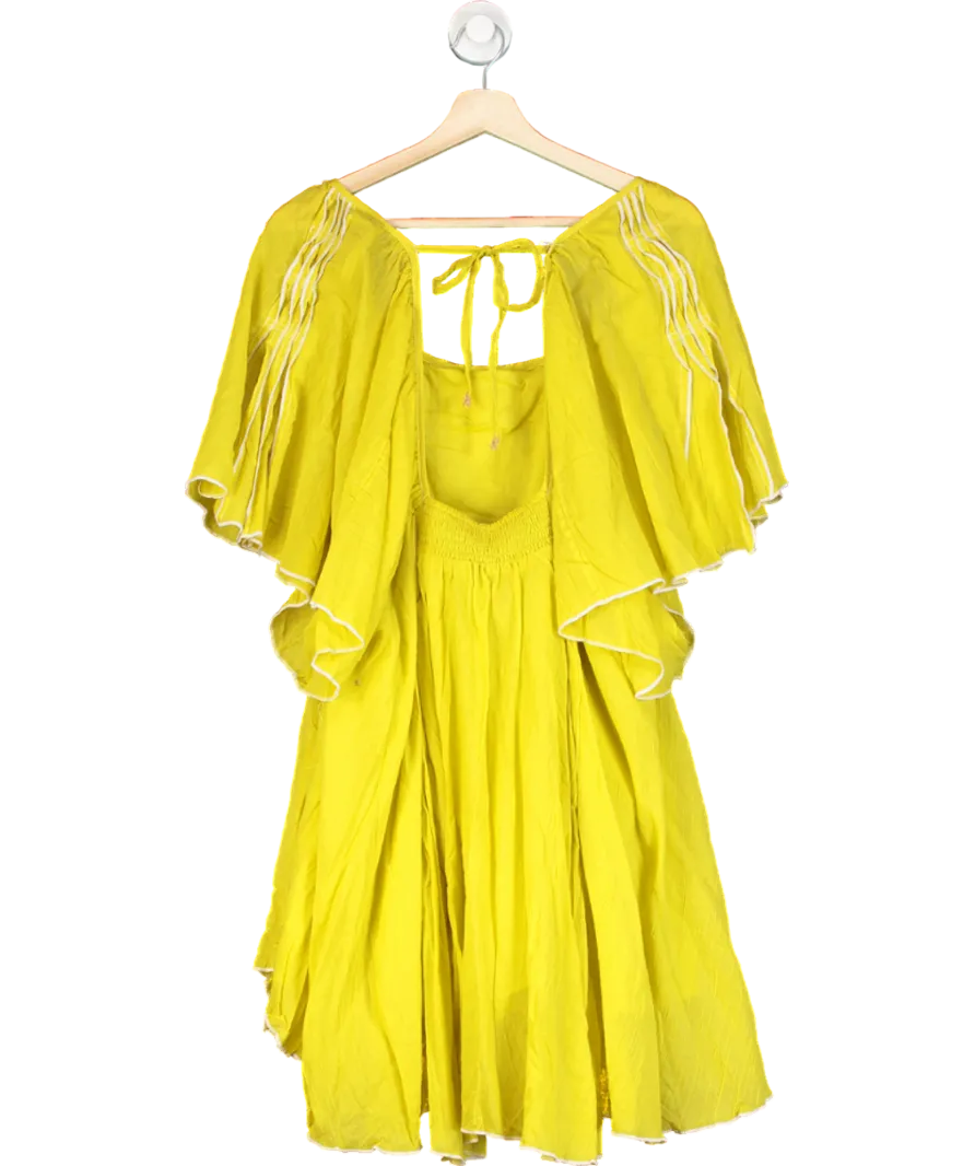 Free People Yellow Joelle Tunic Dress UK L