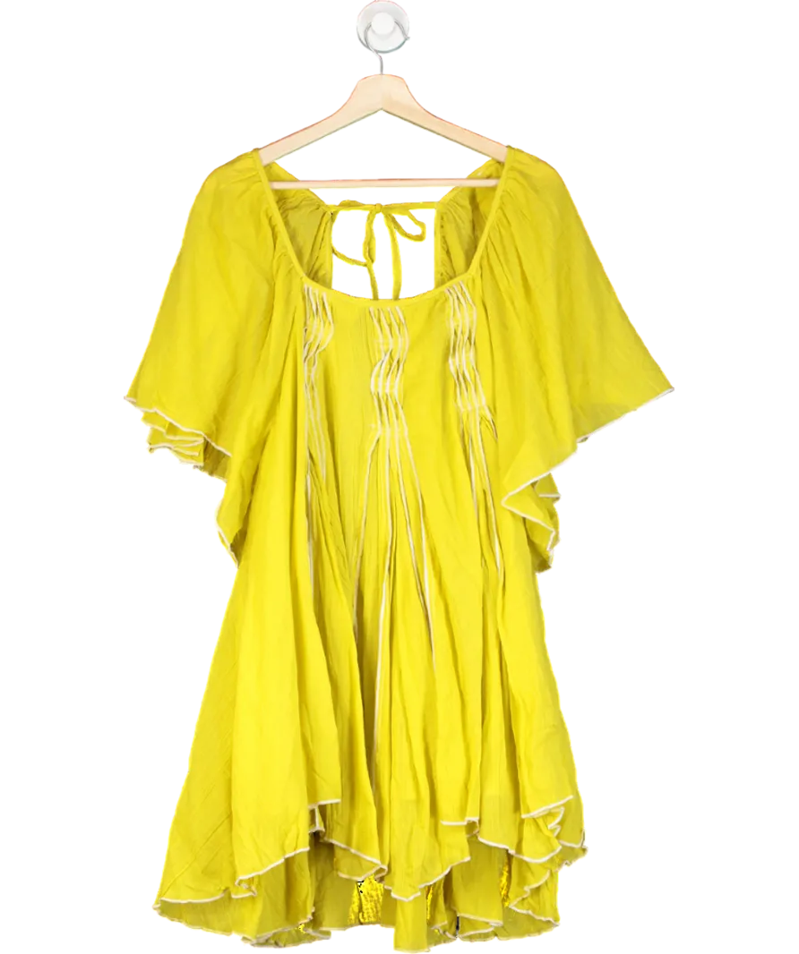 Free People Yellow Joelle Tunic Dress UK L